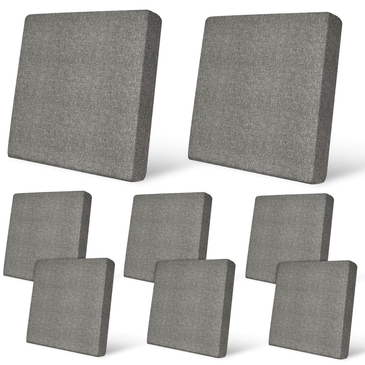pickyNproud 8Pcs Cushion Covers in Charcoal Gray front view