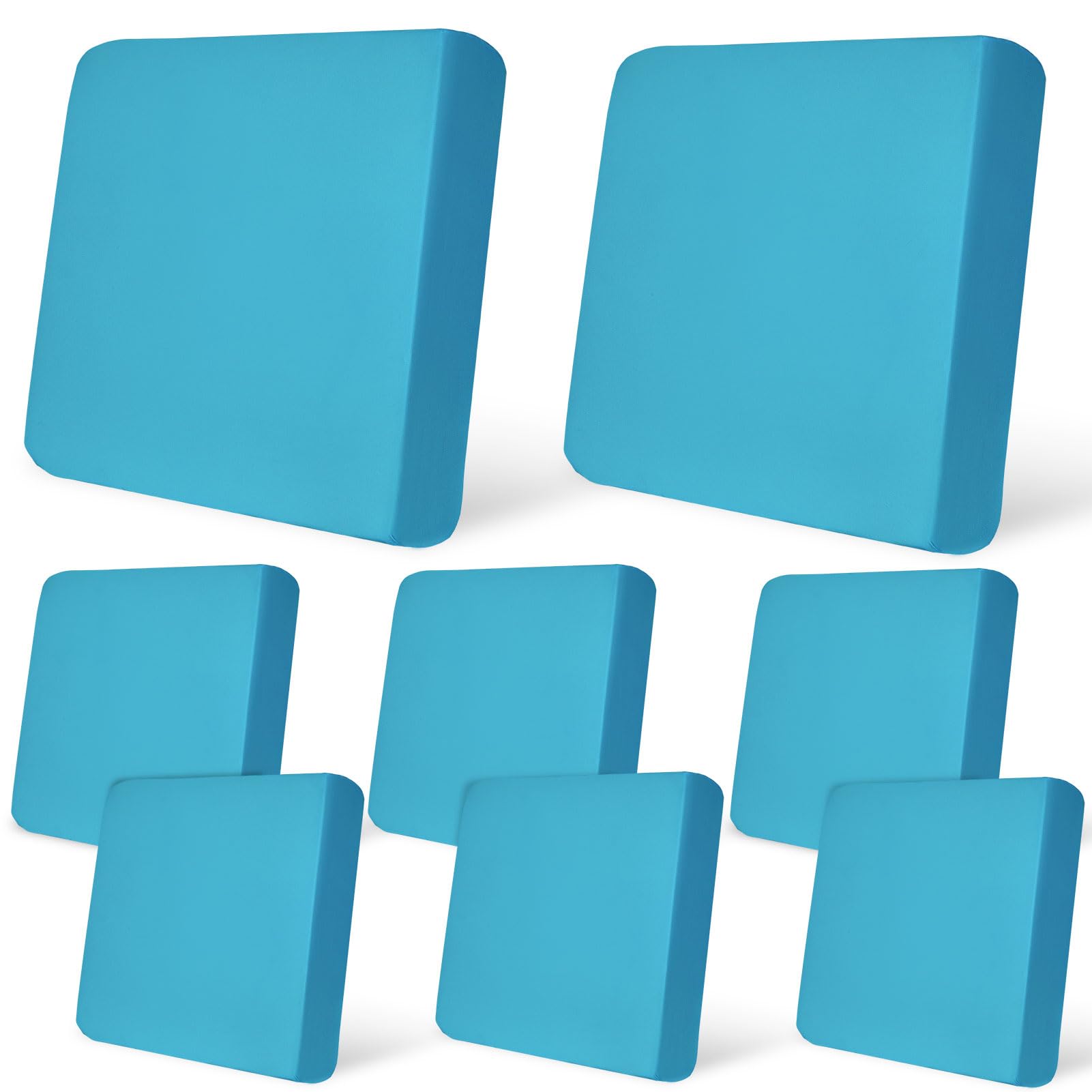 pickyNproud Aqua Blue Patio Cushion Cover front view