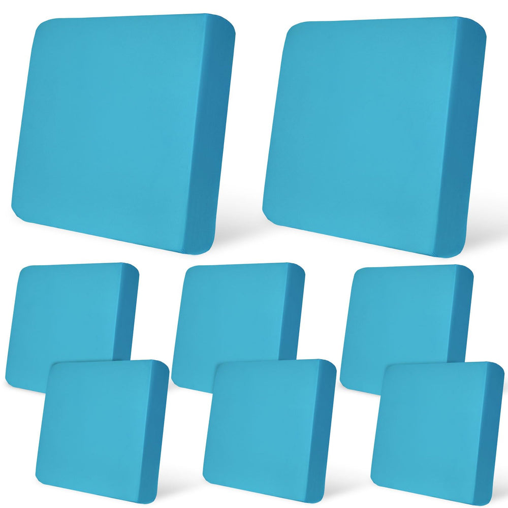 pickyNproud Aqua Blue Patio Cushion Cover front view