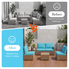 pickyNproud Cushion Covers on patio furniture