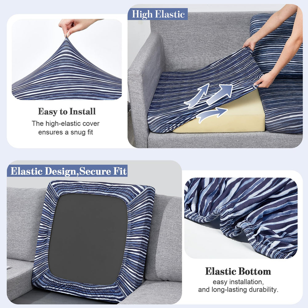 pickyNproud navy cushion covers in garden setting