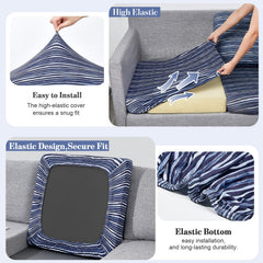 pickyNproud navy cushion covers in garden setting