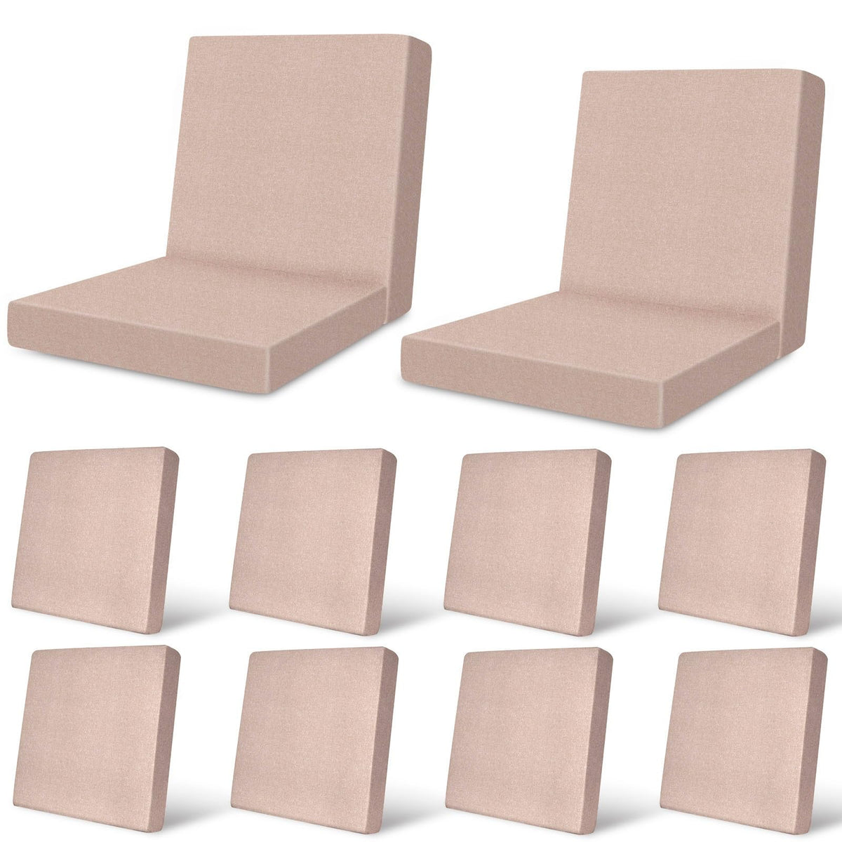 pickyNproud Rose Beige Patio Cushion Covers pack of 12