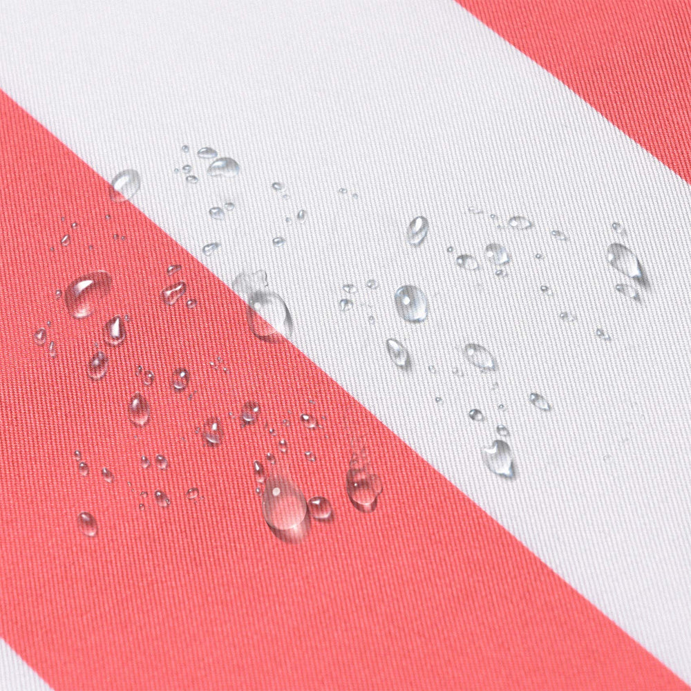 Pillow cover beside a swimming pool, demonstrating waterproof feature