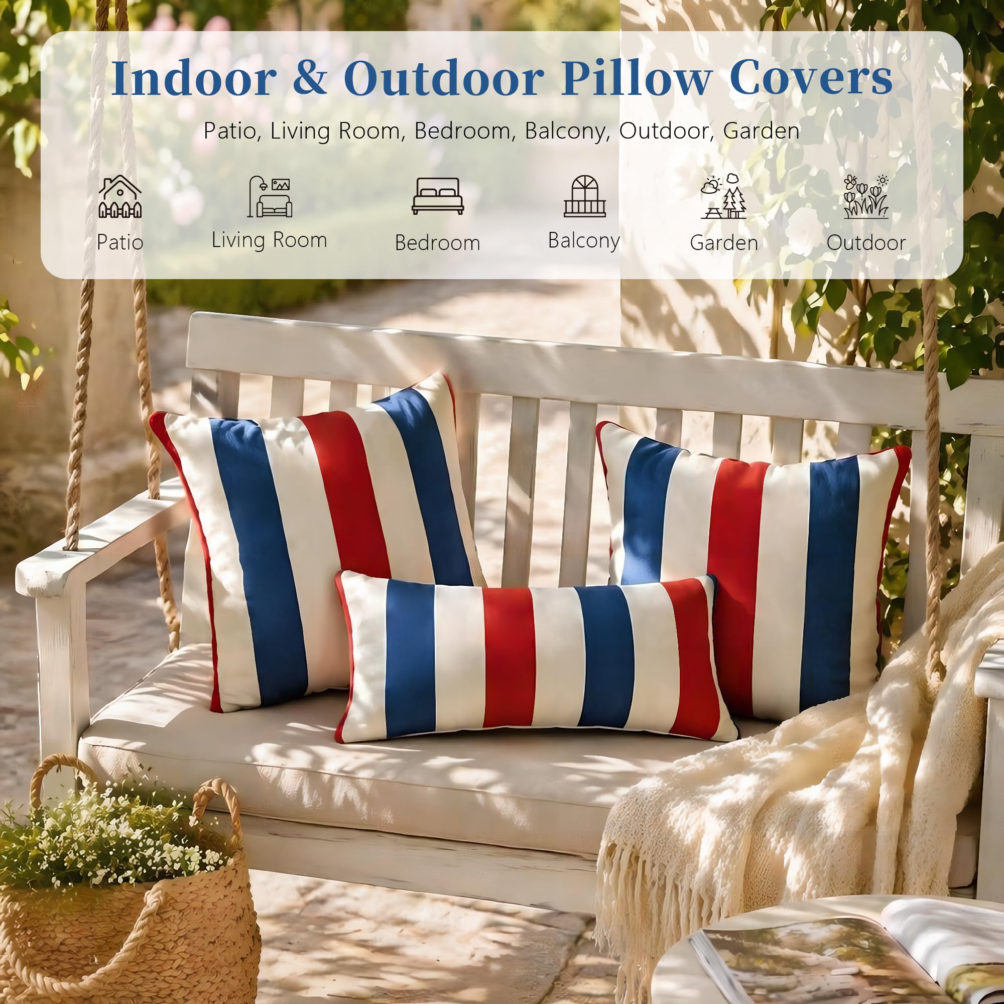 Pillow cover on a patio chair