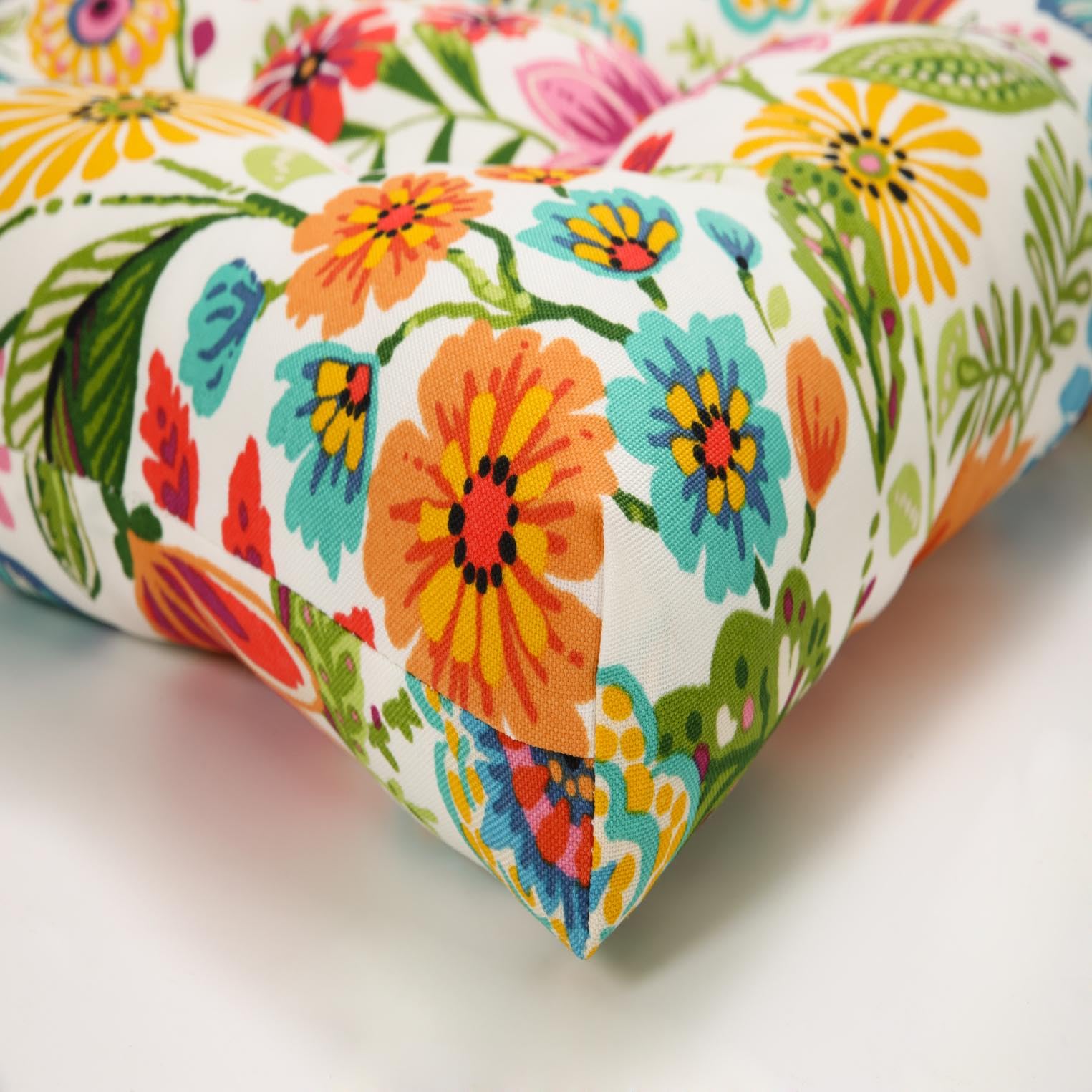 Pillow Perfect cushion showing sewn seam closure detail