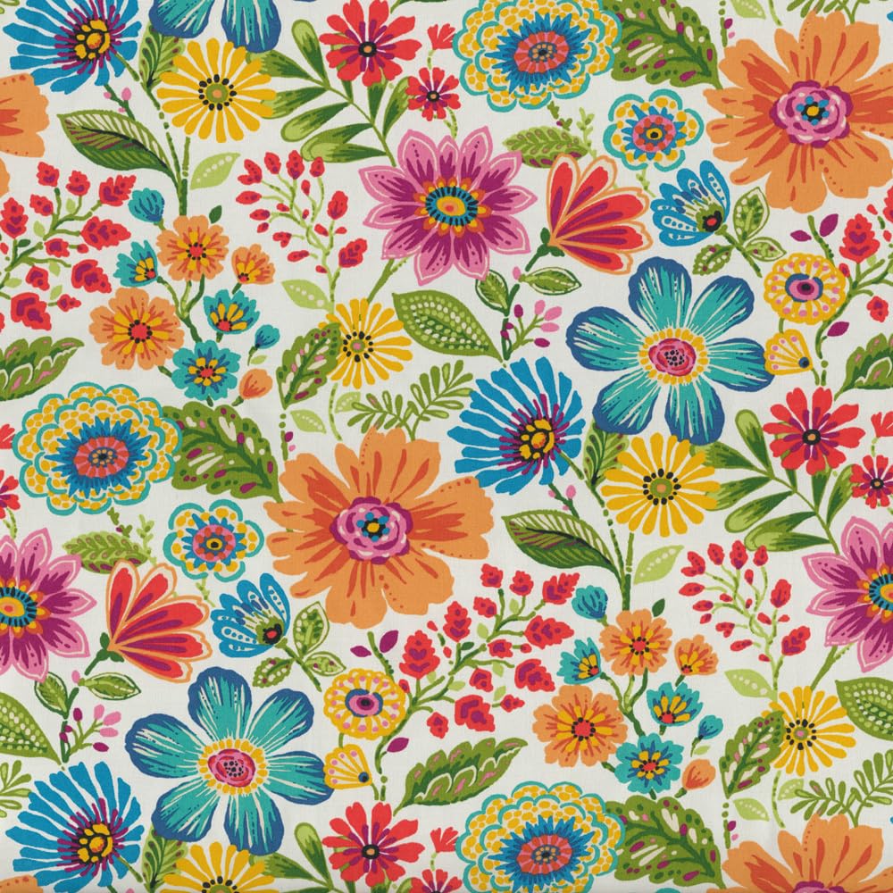 Pillow Perfect Gregoire Floral Floor Pillow in garden setting