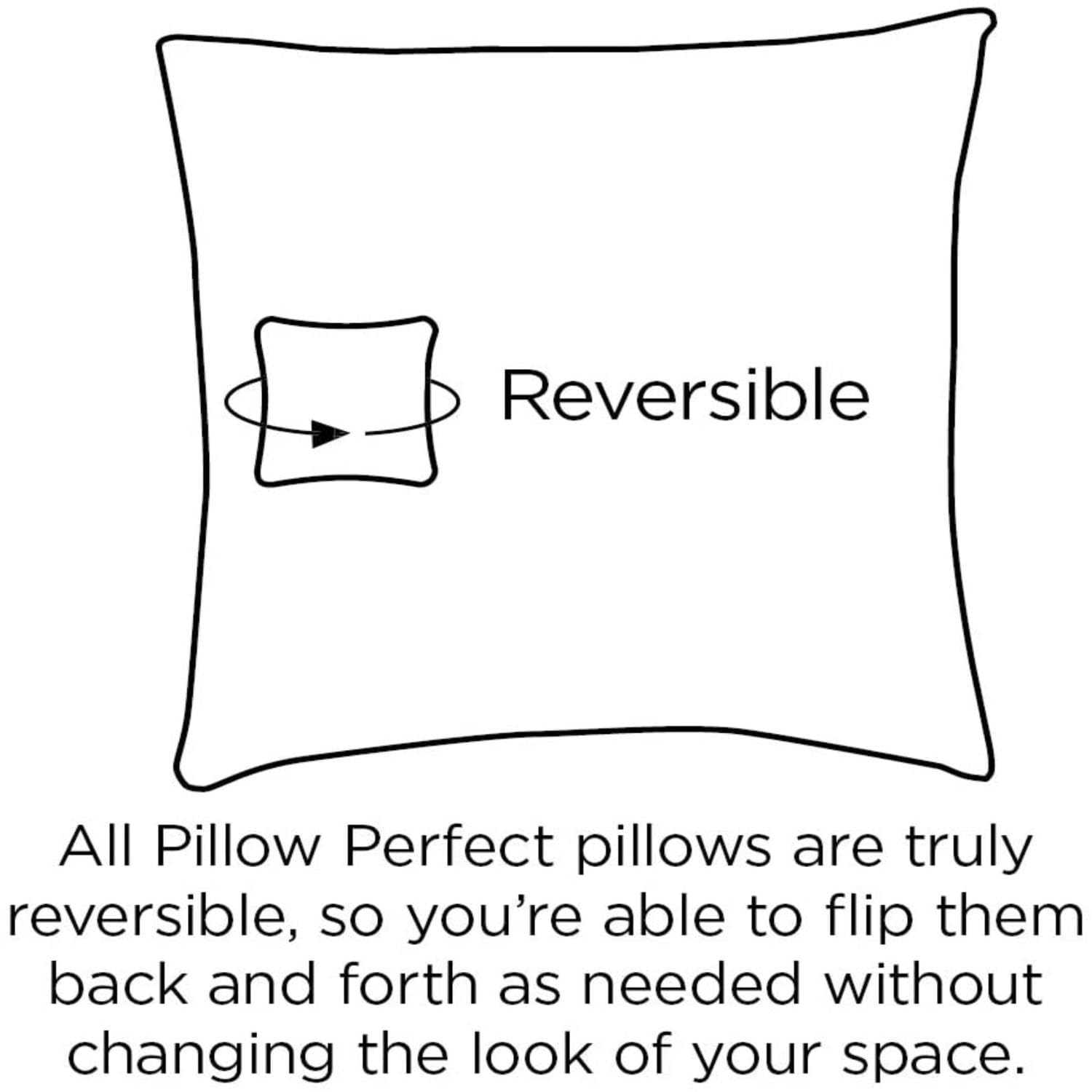 Pillow Perfect seat cushions arranged on outdoor patio furniture