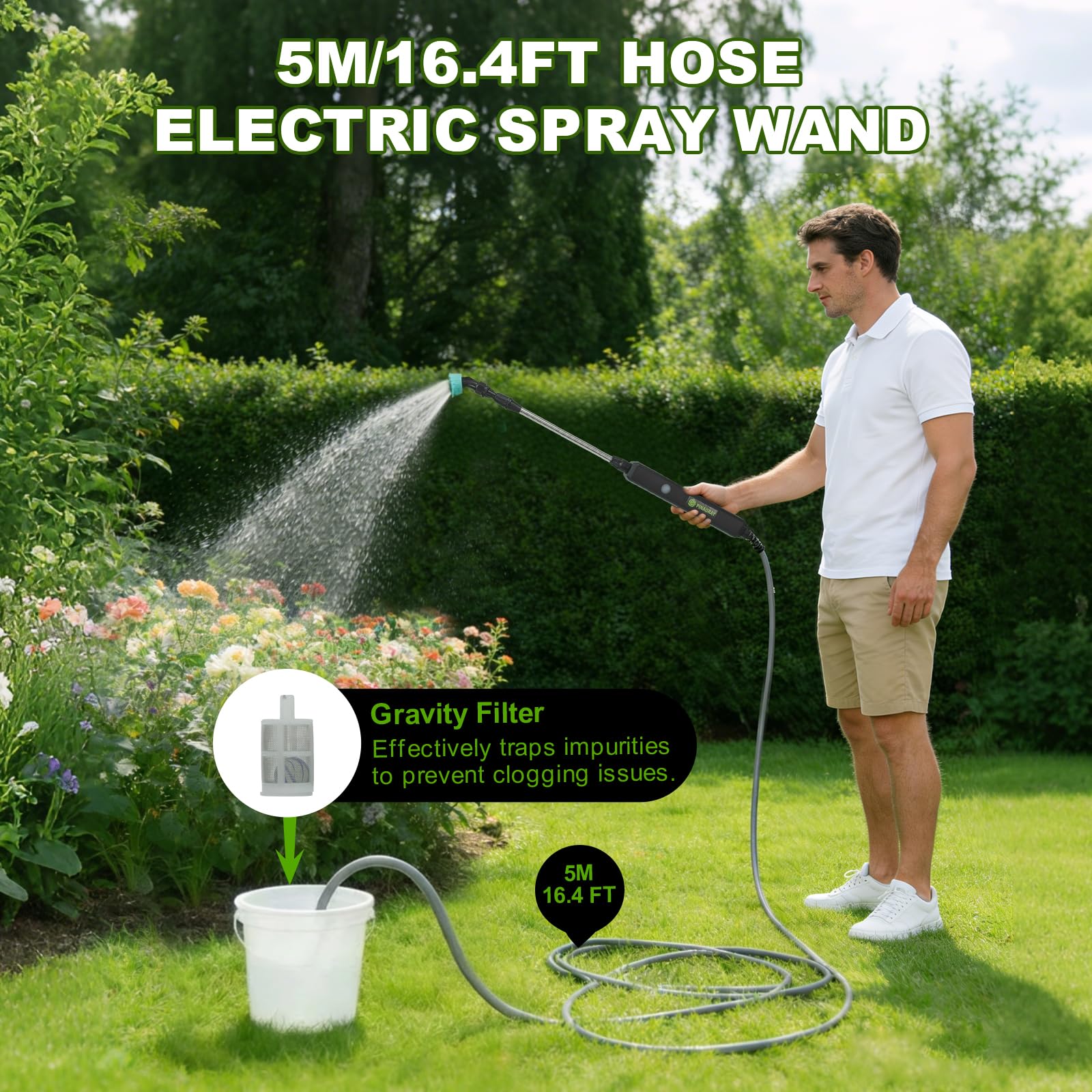 PINAGRAY Sprayer Wand with battery and charging port