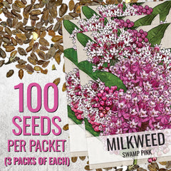 Pink Swamp Milkweed Seeds packet from Seed Needs
