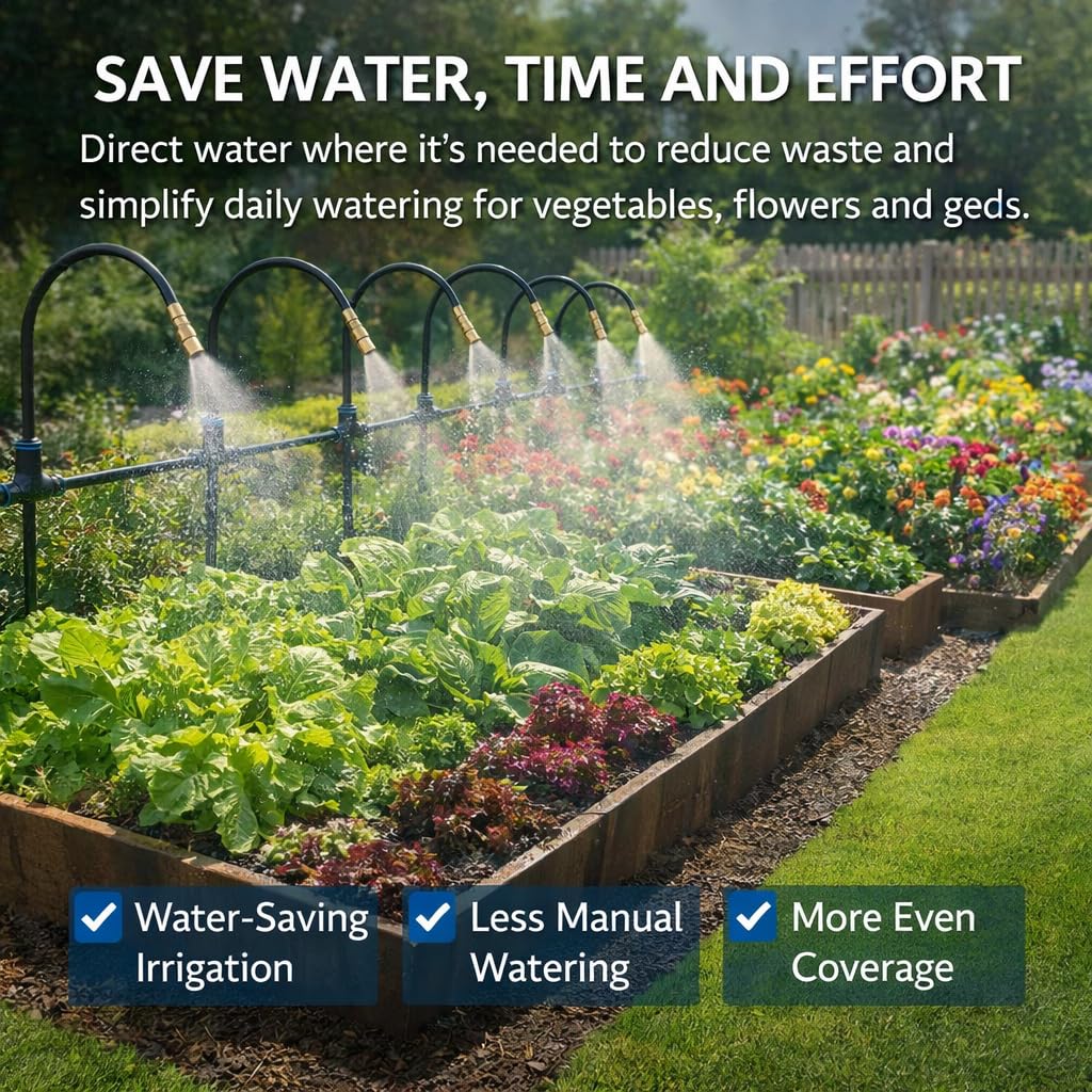 Pipe clips included in QSTCONGLAN drip irrigation system kit