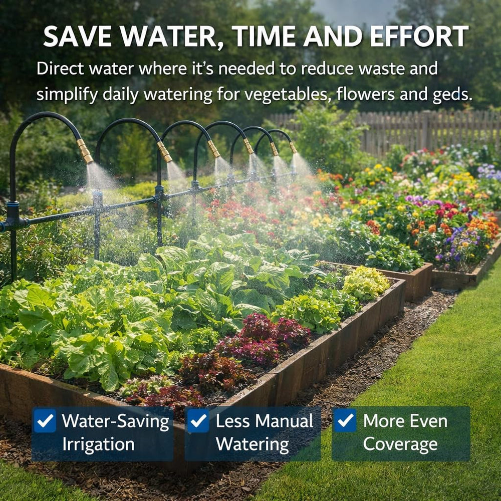 Pipe clips included in QSTCONGLAN drip irrigation system kit