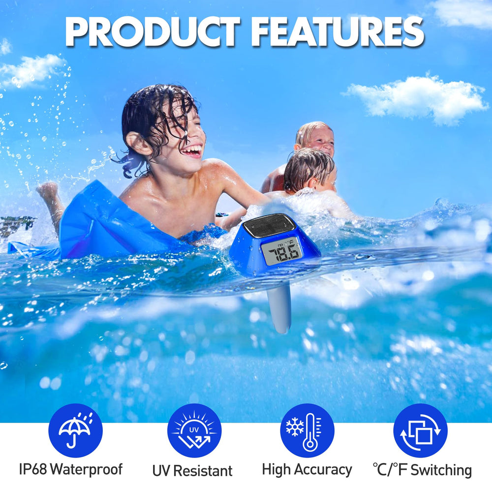 Pircaath Solar Pool Thermometer dark blue model