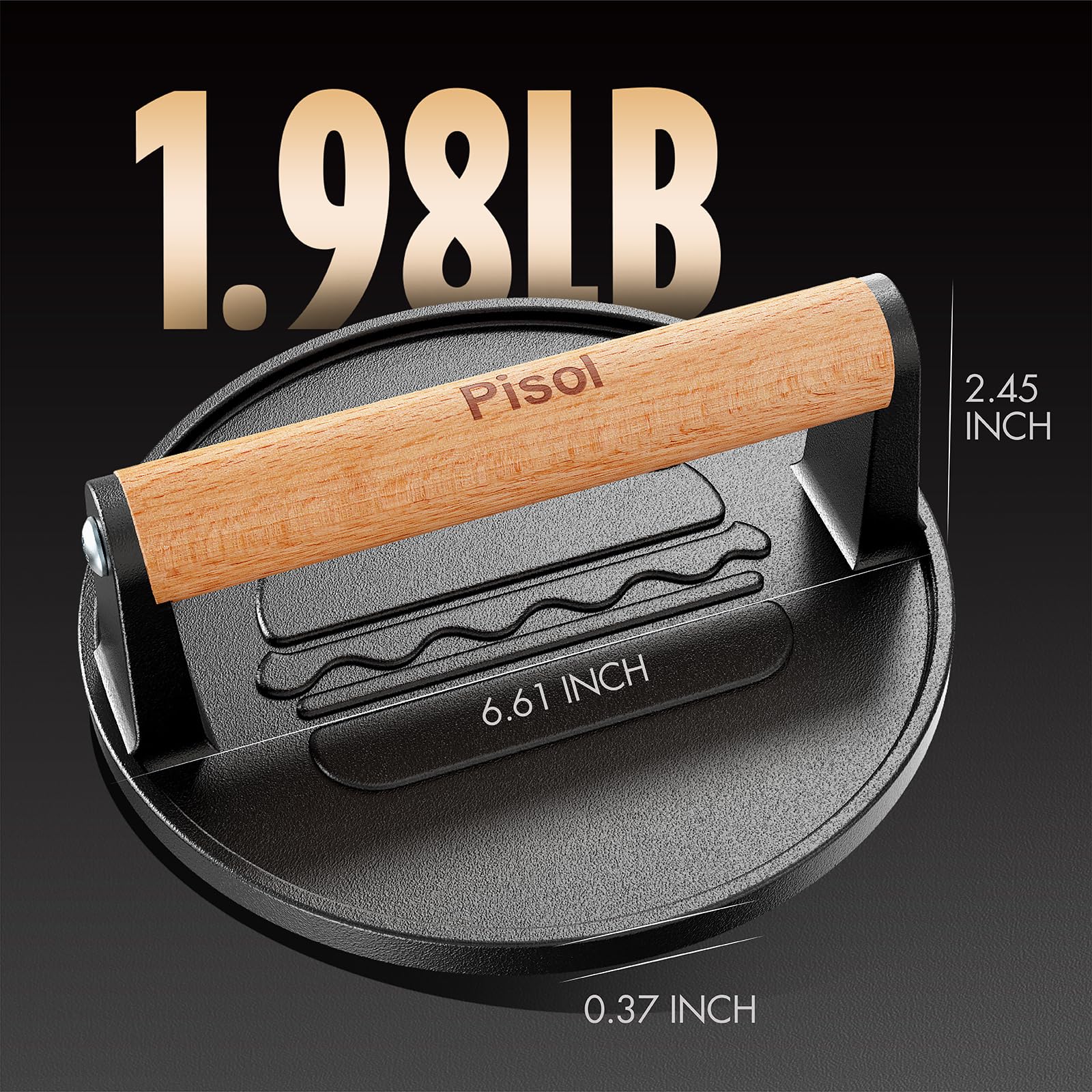 Pisol burger press dimensions and specifications