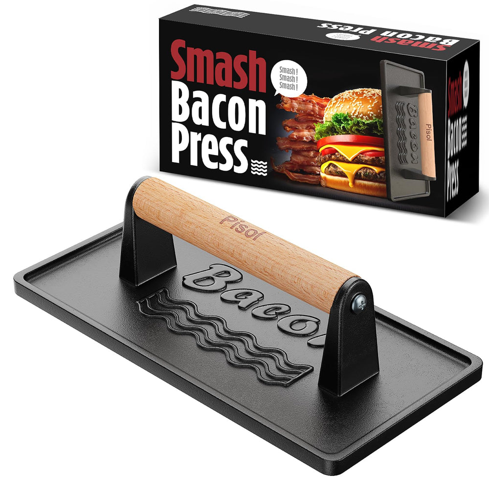 Pisol Cast Iron Smash Burger Press front view