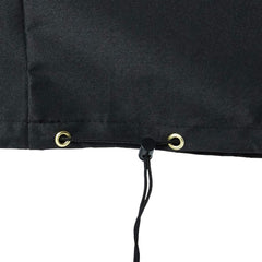 PIT BOSS Deluxe Grill Cover dimensions displayed next to grill