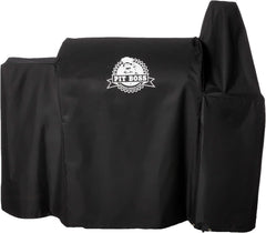 PIT BOSS Deluxe Grill Cover front view, black, for 820 and 850 grills
