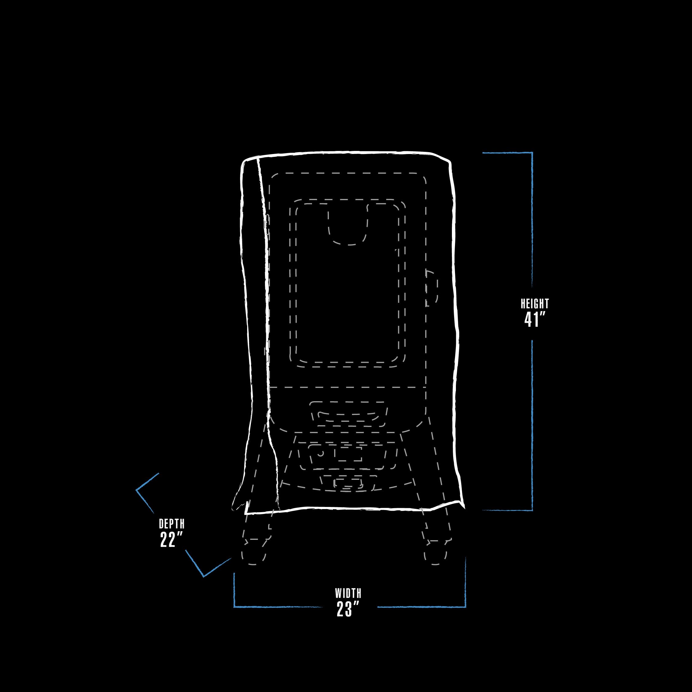 PIT BOSS Electric Smoker Cover side view on smoker