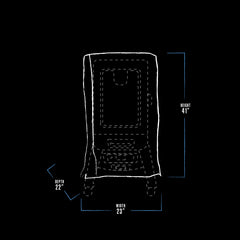 PIT BOSS Electric Smoker Cover side view on smoker