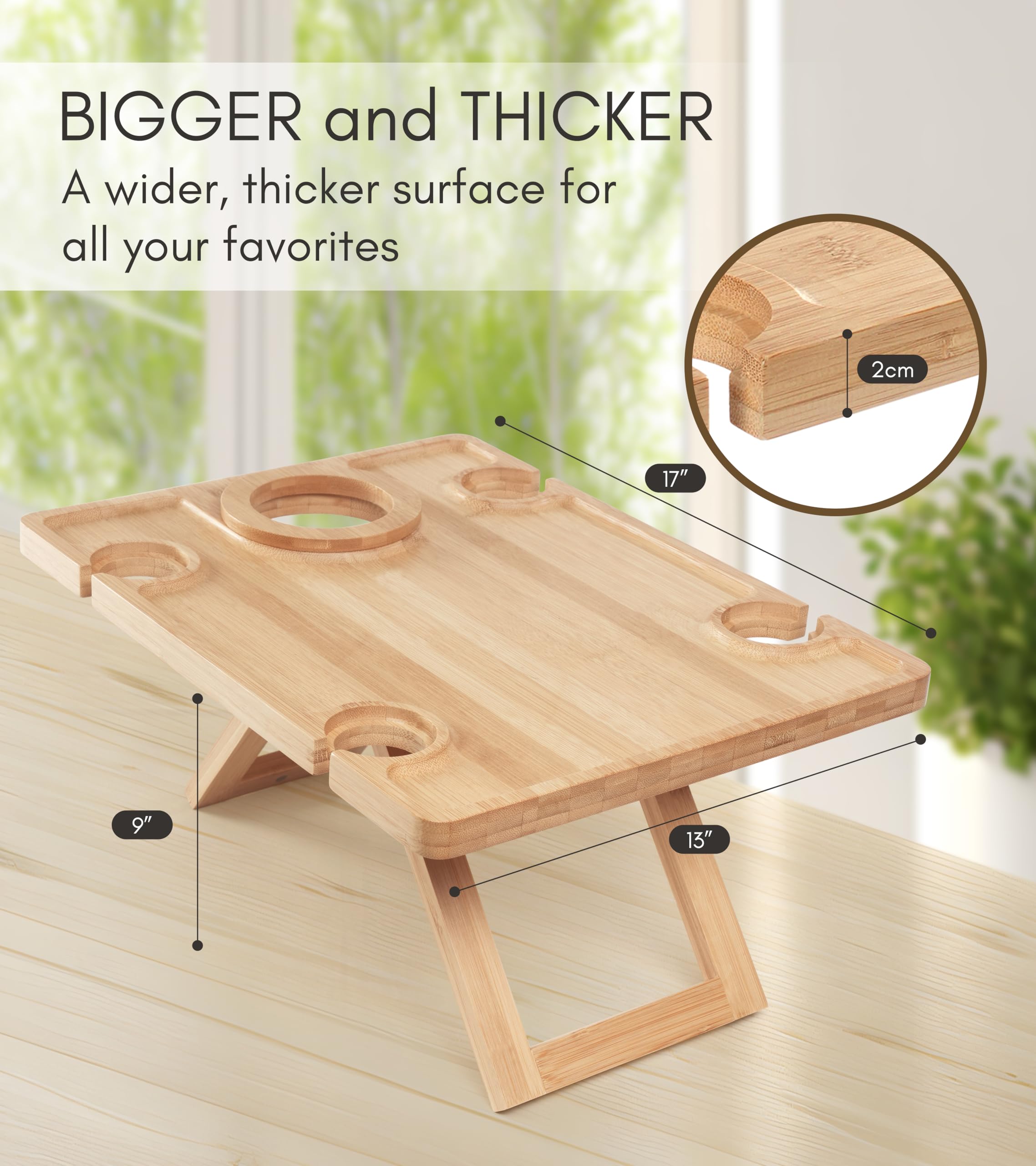 Piticco picnic table folded flat inside carrying tote bag