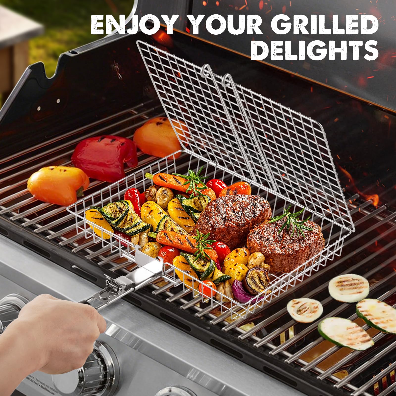 PitInnov Grill Baskets Set packaging display