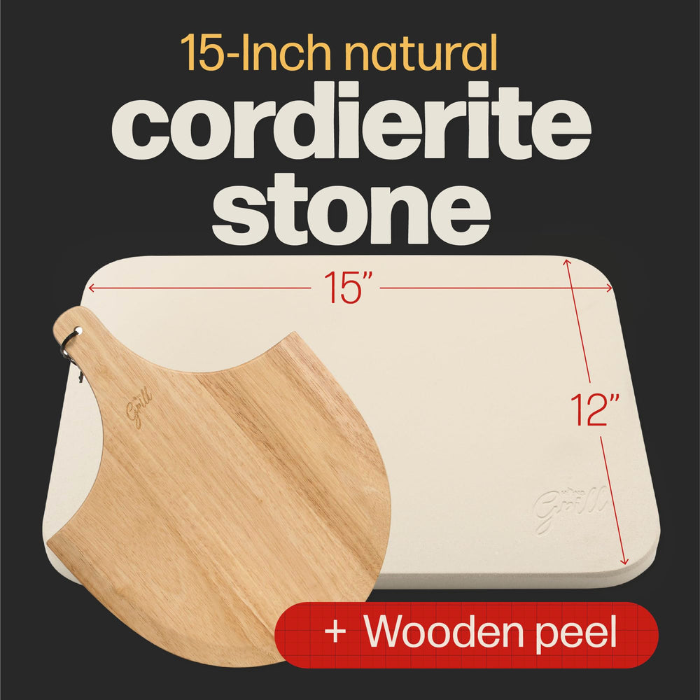 Pizza peel included with Hans Grill Pizza Stone