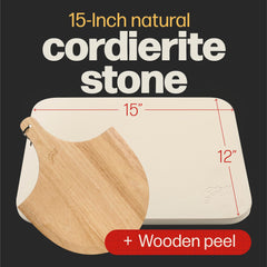 Pizza peel included with Hans Grill Pizza Stone