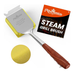 Pkharmonica bristle free grill brush with scraper front view