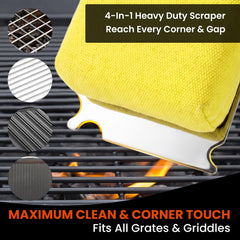 Pkharmonica grill brush on a grill surface