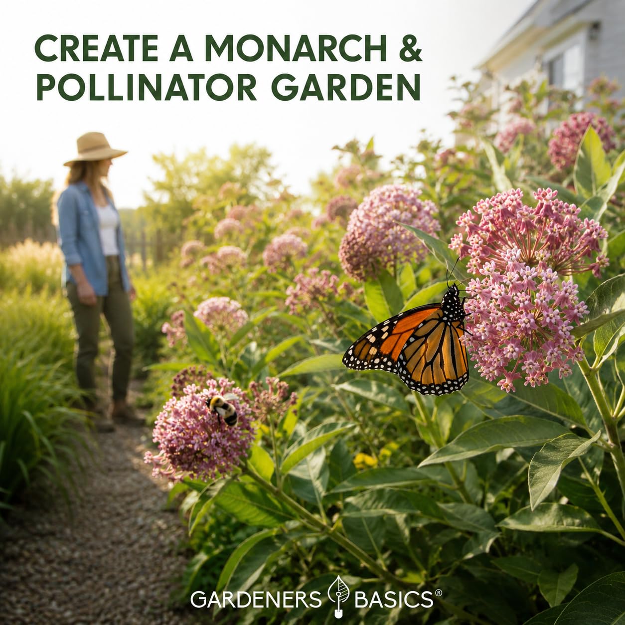 Plant markers included with Gardeners Basics milkweed seeds