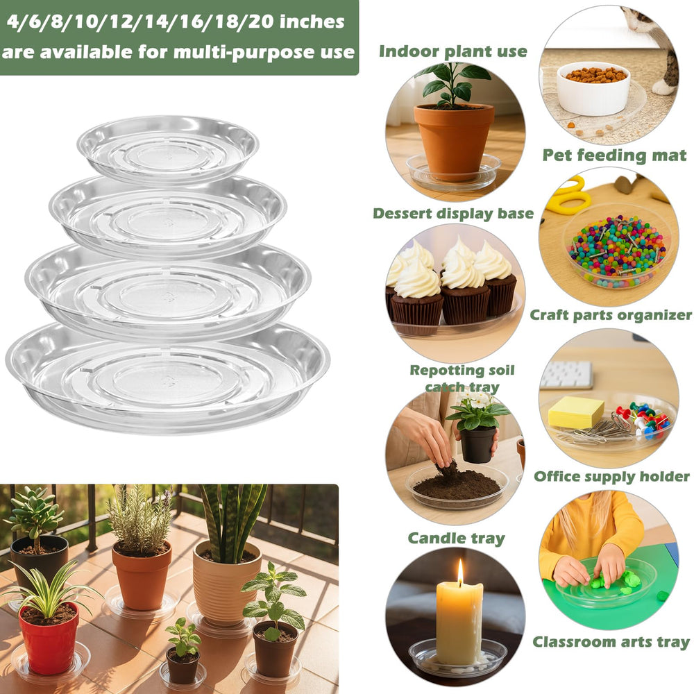 Planterhoma plastic saucer with decorative pebbles
