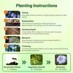 Planting instructions for Blue Flax Seeds