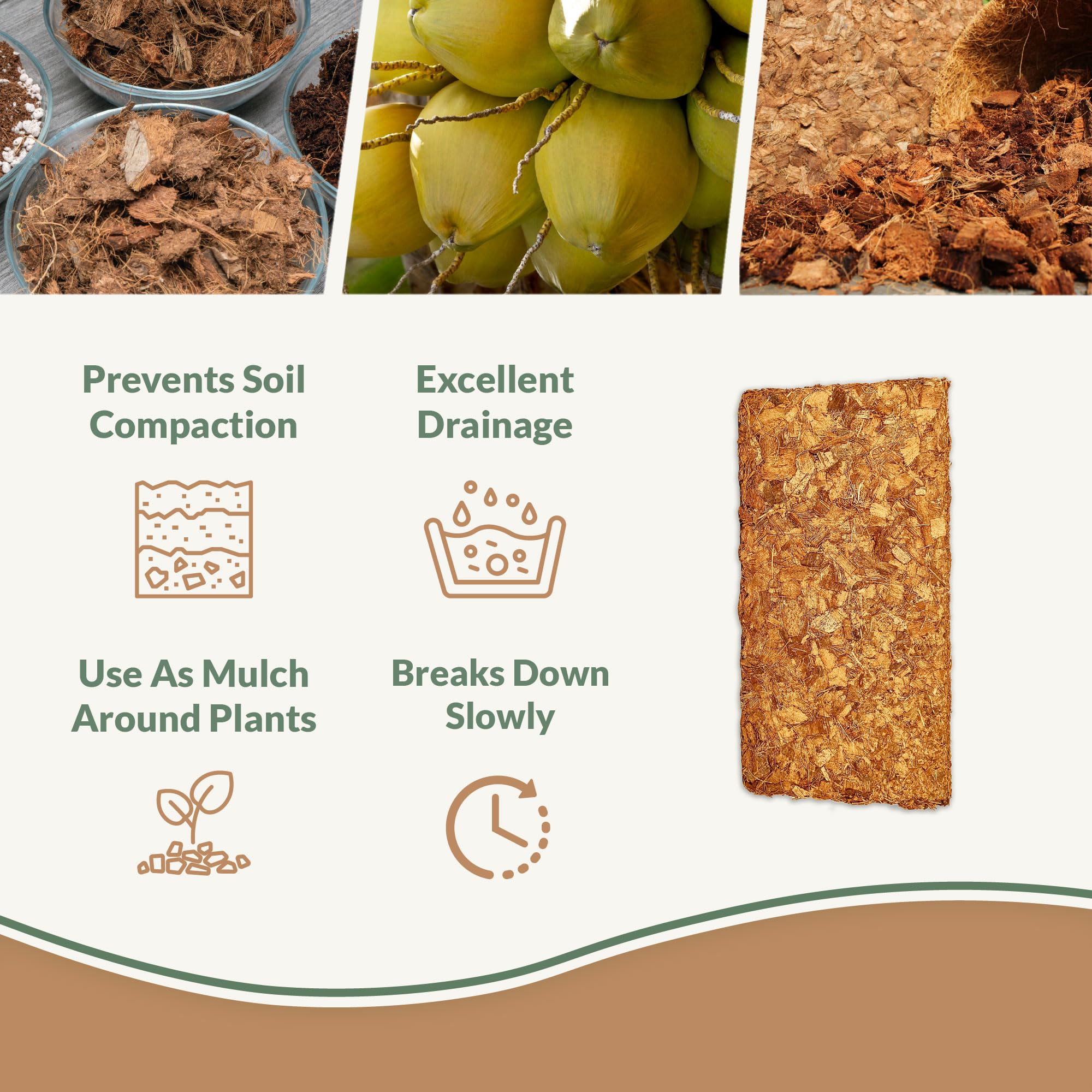 plantonix Coco Chips 650gm brick side view