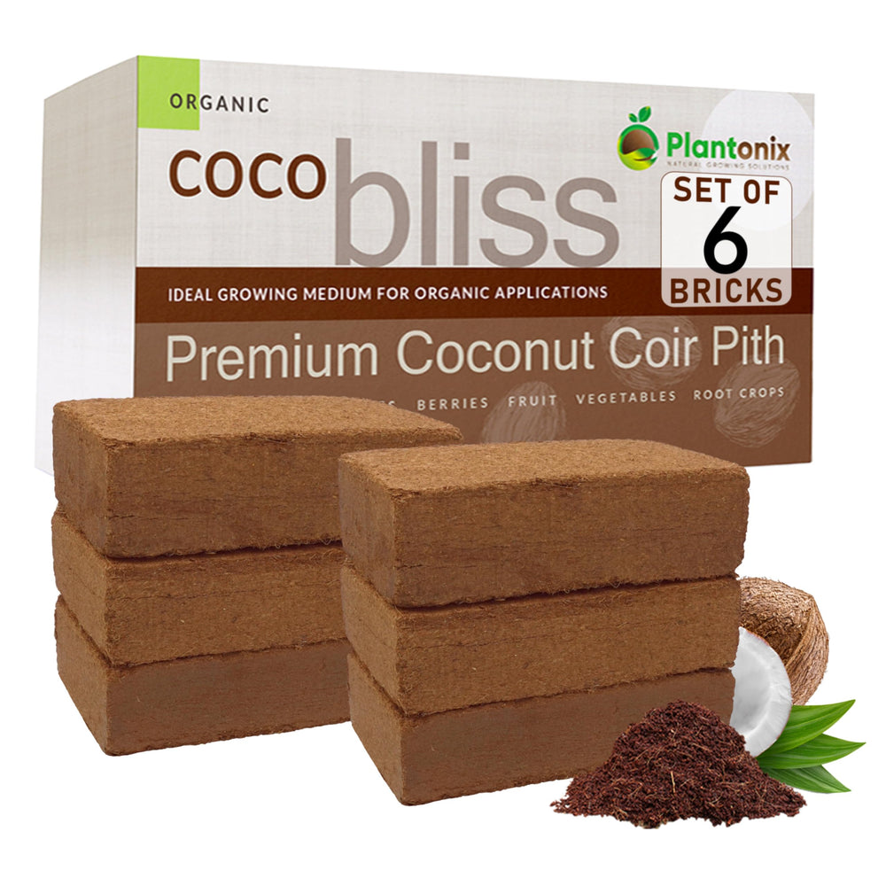 Plantonix Coco Coir 650gm Bricks pack front view
