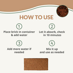 Plantonix Coco Coir bricks arranged in a gardening setup