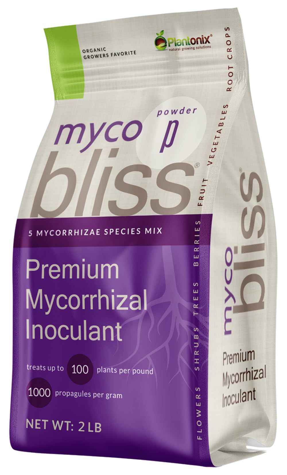 Plantonix Myco Bliss Powder 2lbs packaging front view