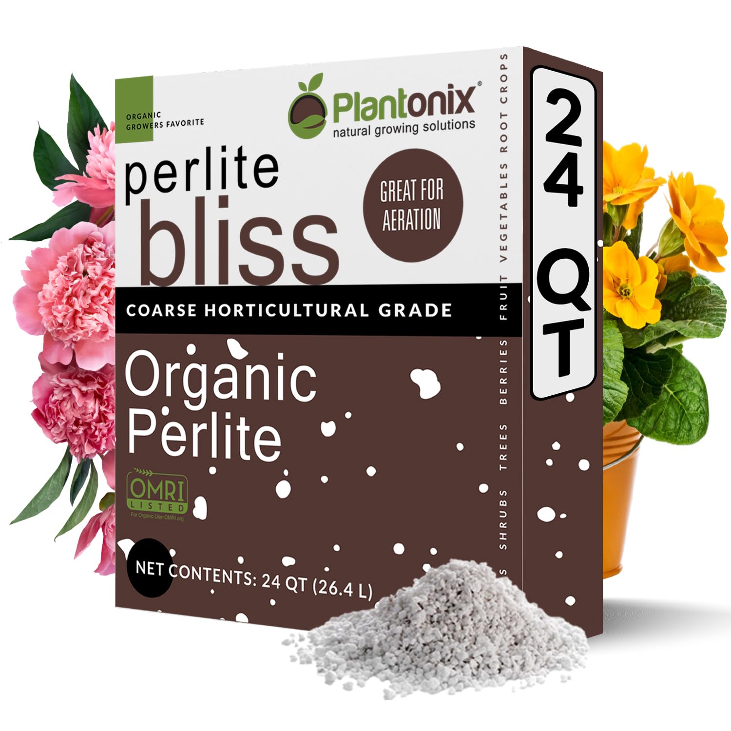 Plantonix Perlite Bliss 24 Qts bag front view