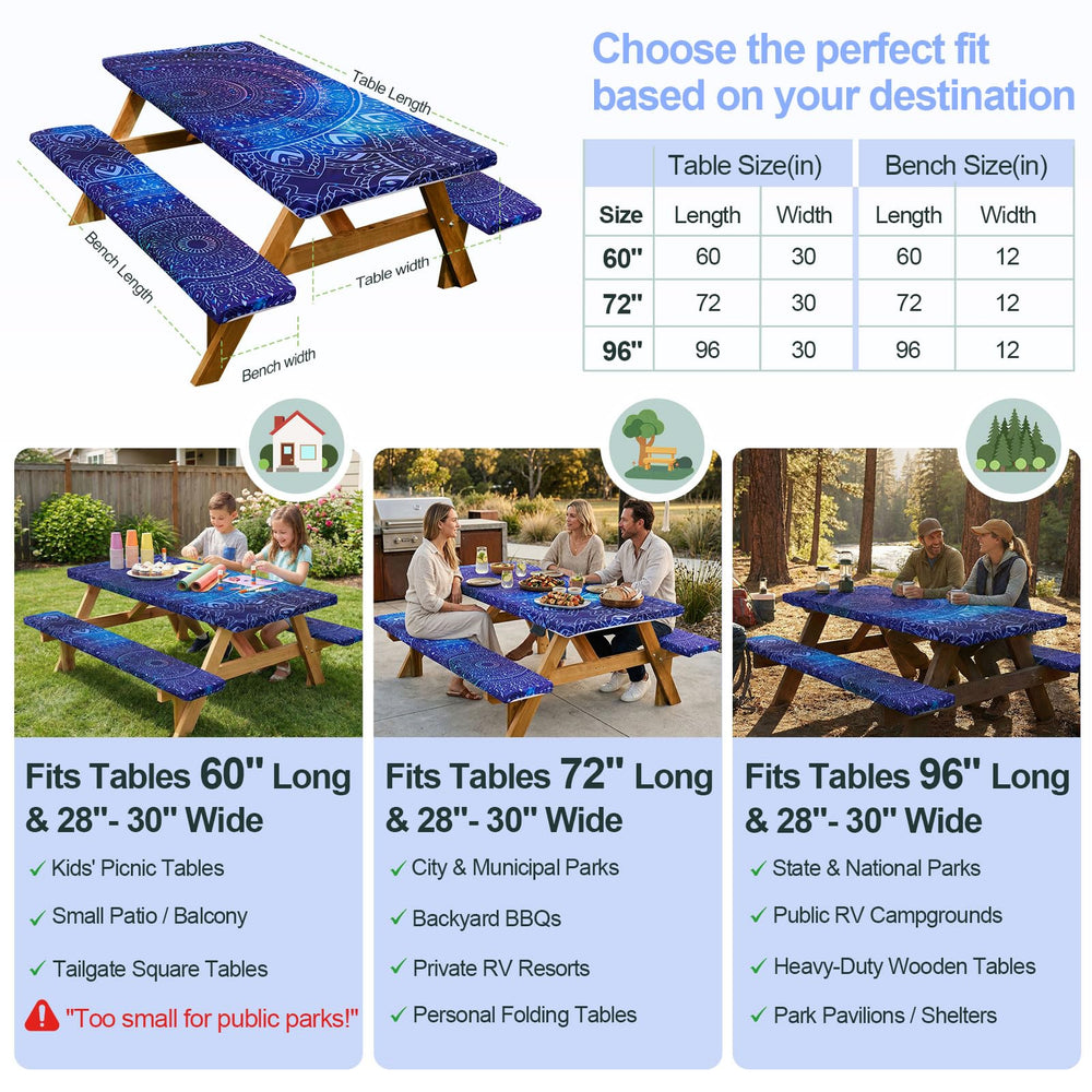 Play Tailor Picnic Table Cover Set in outdoor setting