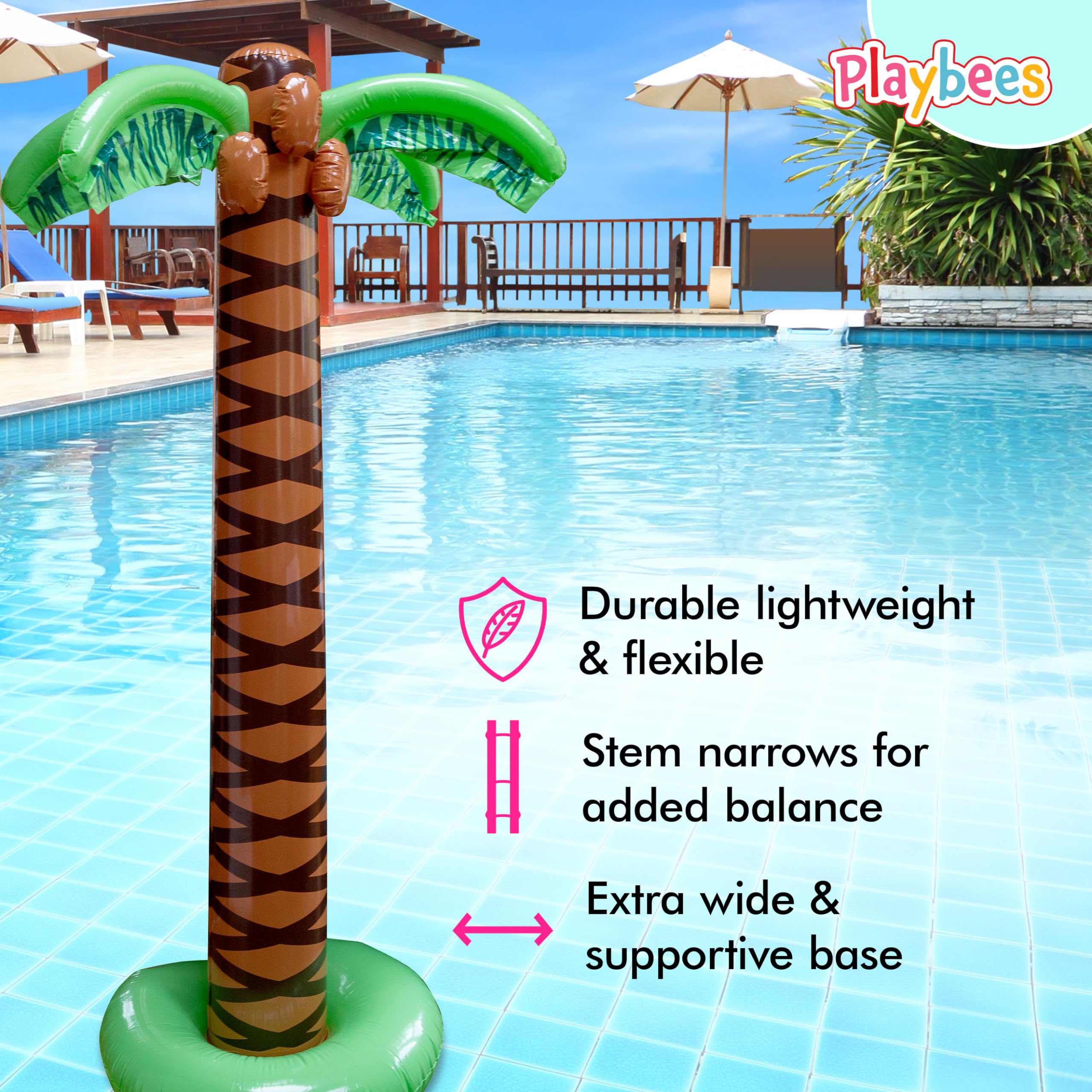 Playbees Inflatable Palm Tree 6ft close-up