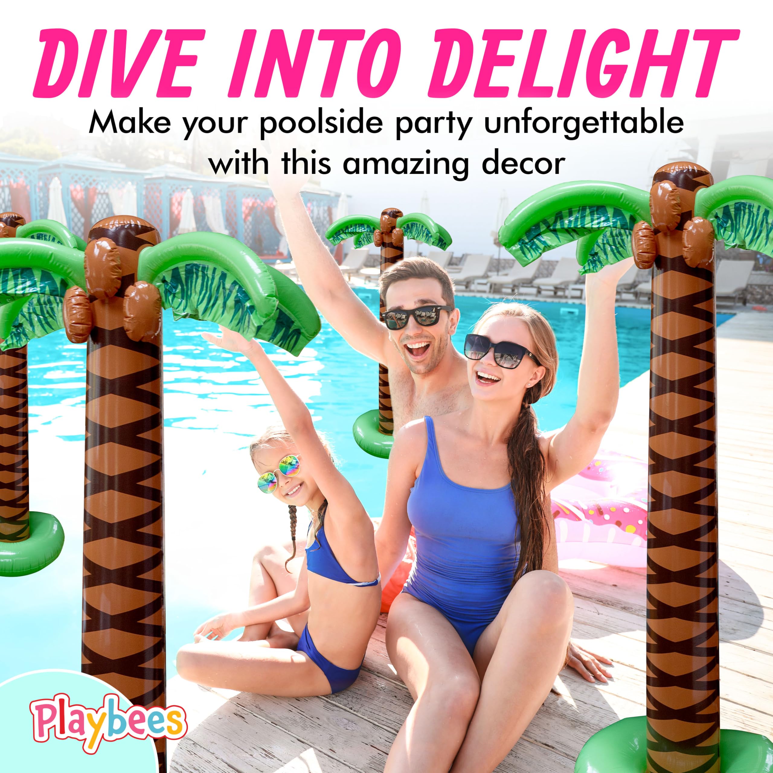 Playbees Inflatable Palm Tree 6ft in outdoor setting