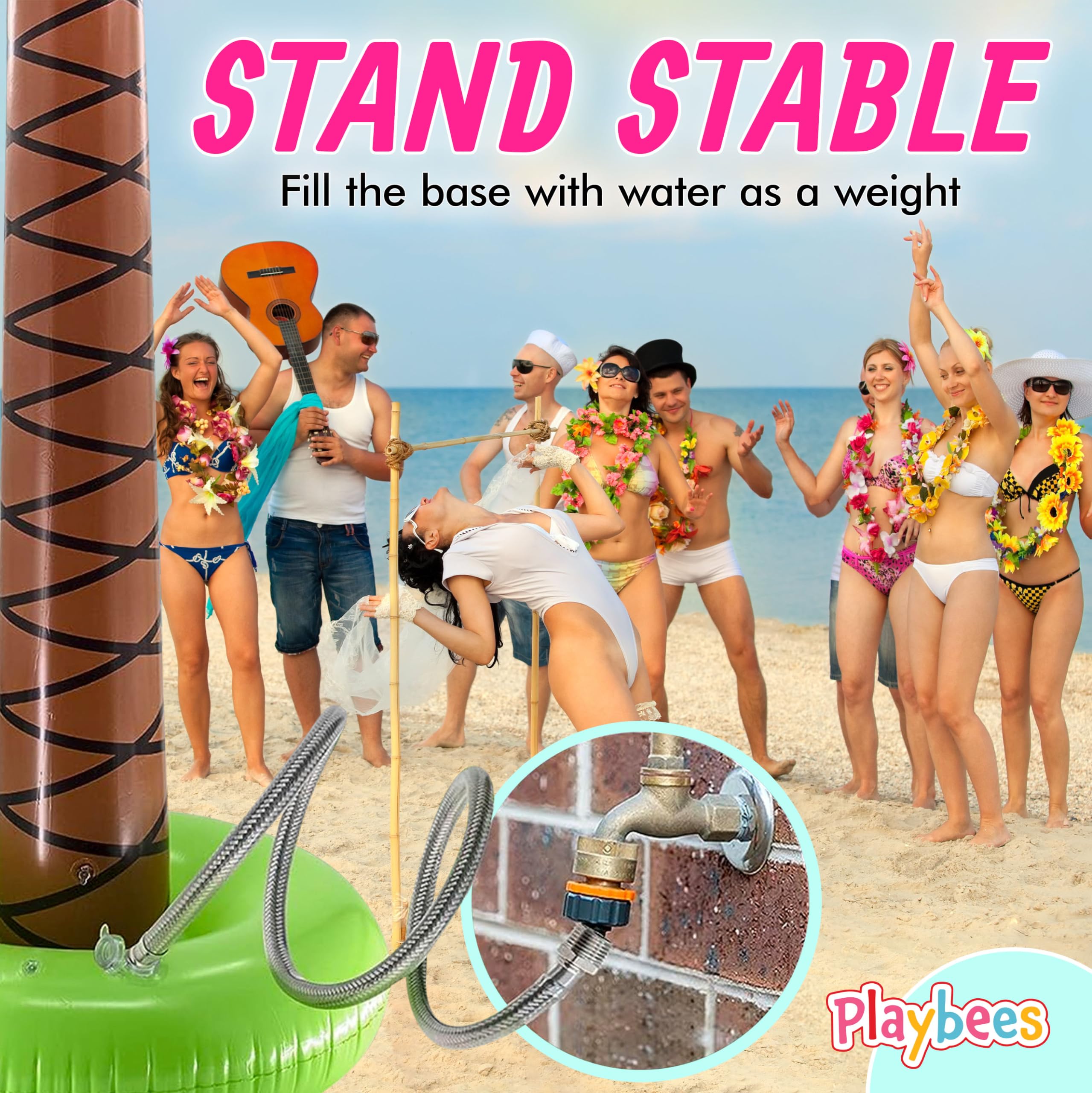 Playbees Inflatable Palm Tree 6ft with party decor