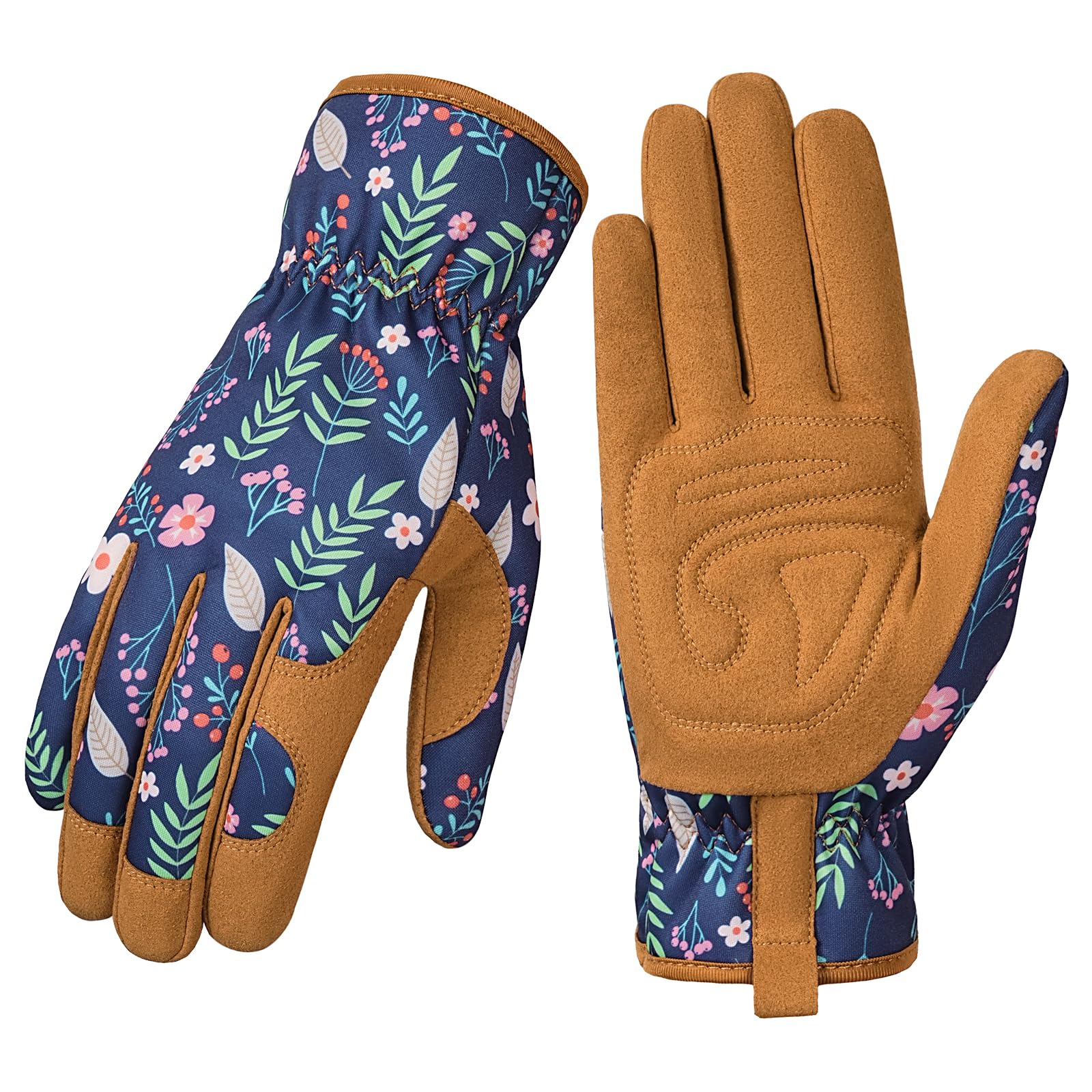 Pleneal Gardening Gloves for Women, Black front view