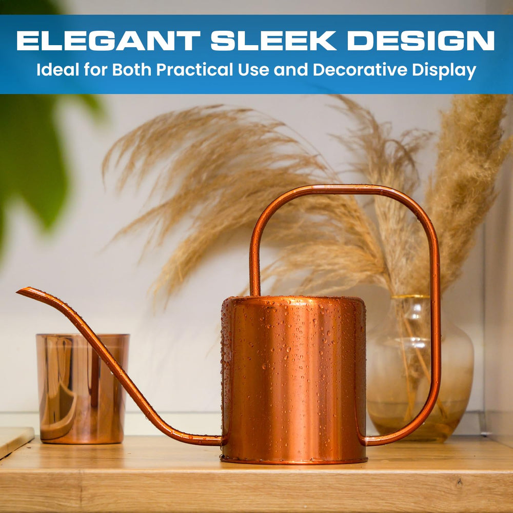 Plexon Rose Gold Watering Can placed among indoor plants