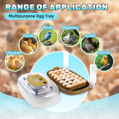 Ploomi 24 Eggs Incubator side view showing auto water refill system