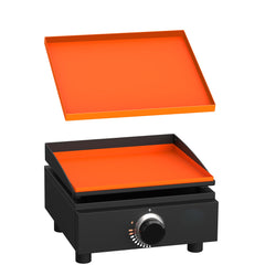 PLOSIF 17 Inch Silicone Griddle Mat front view in orange