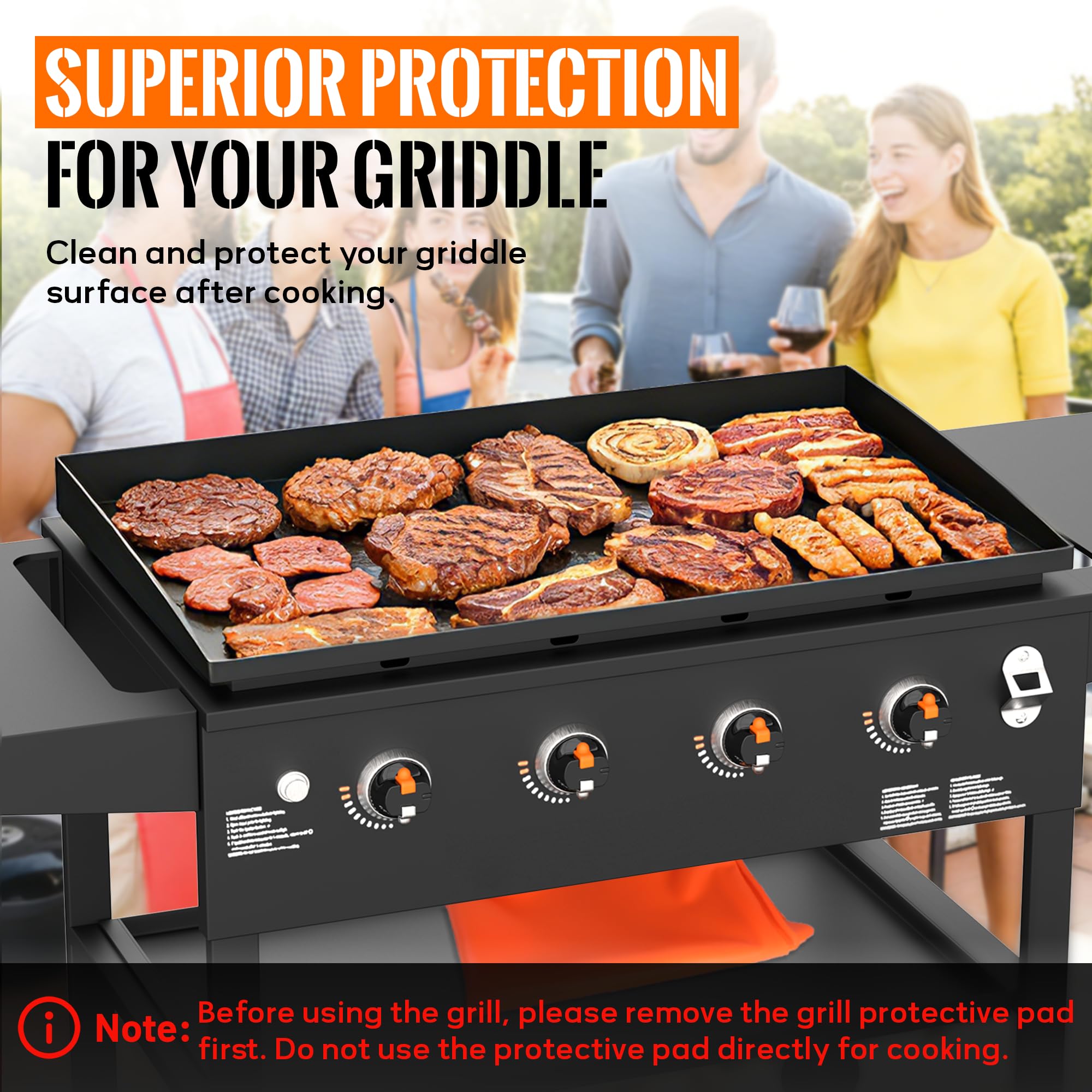 PLOSIF Griddle Mat folded for easy storage