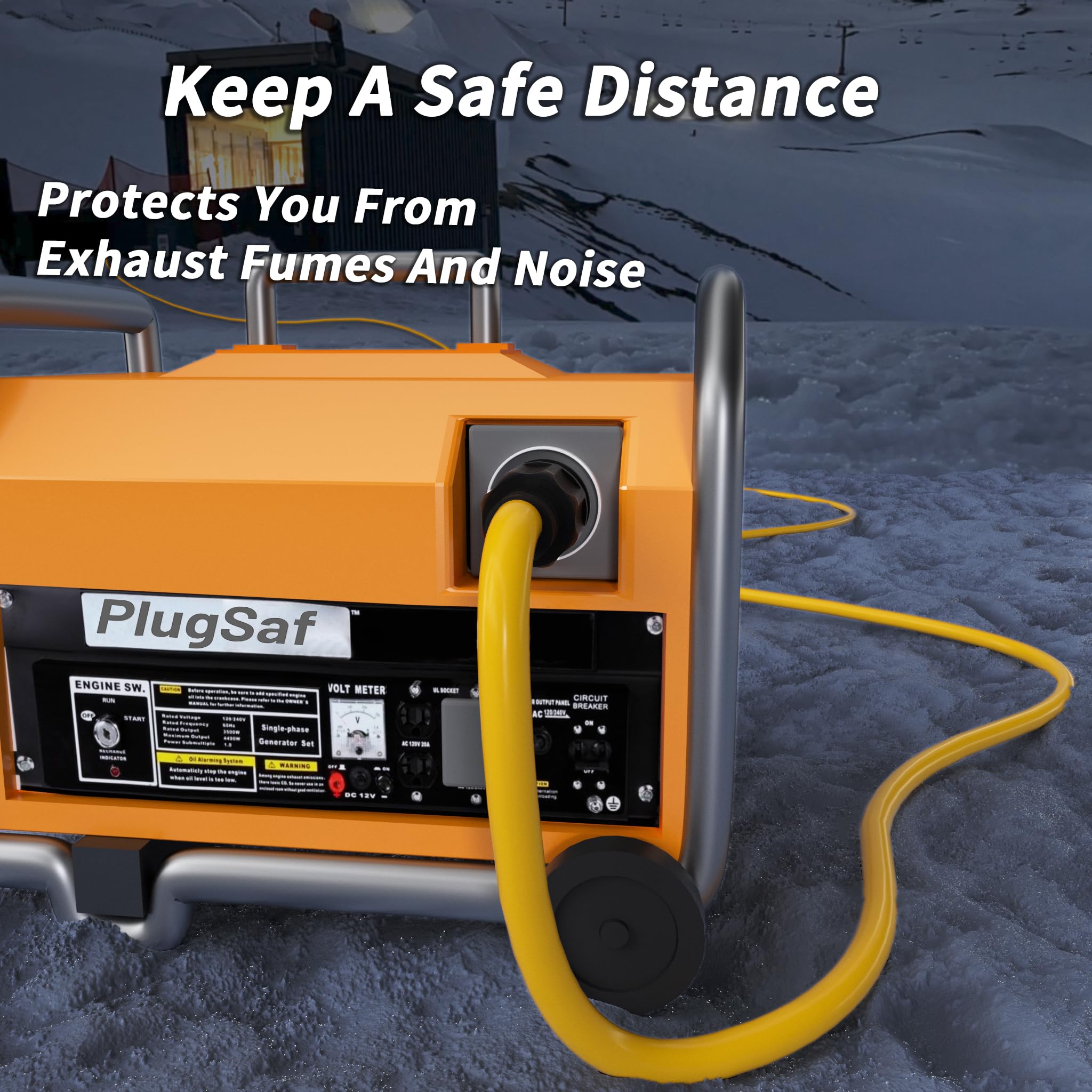 PlugSaf 40FT generator cord packaged display