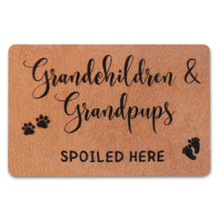 PLUJOYS Christmas Doormat for Grandma with quote front view