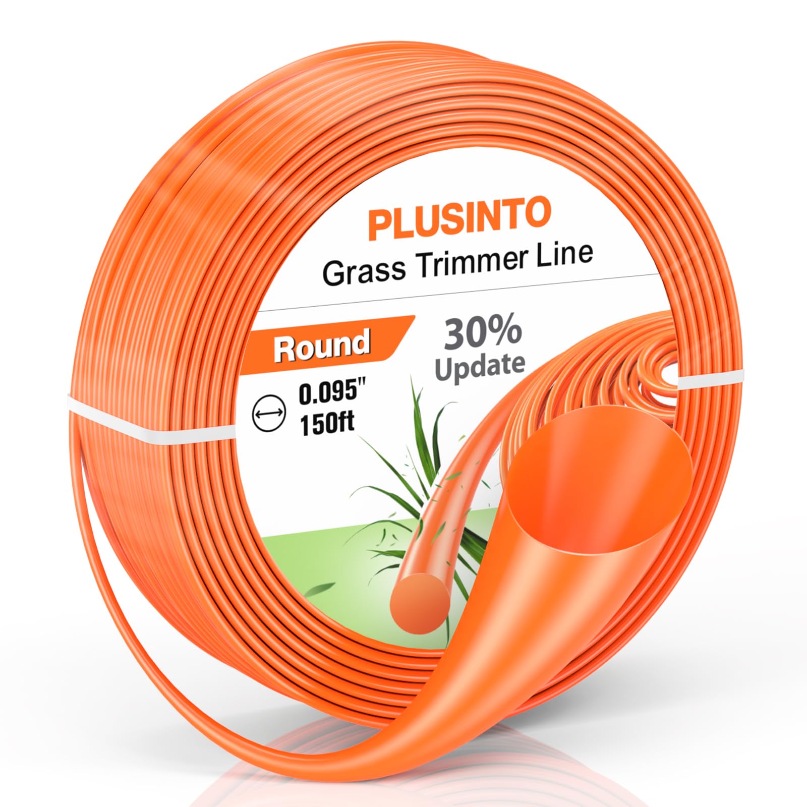 PLUSINTO String Trimmer Line 0.095" 150FT in orange colour