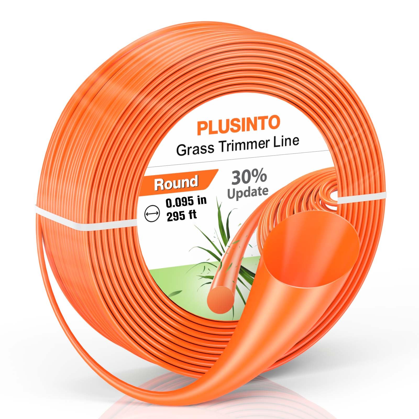 PLUSINTO String Trimmer Line 295FT round nylon spool front view